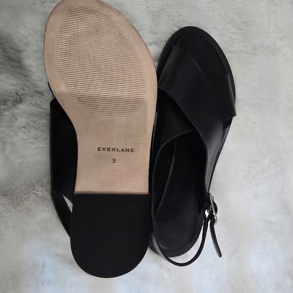 Everlane Women's City Crossover Sandal Black Leather Sizes NEW Classic - Picture 12 of 12